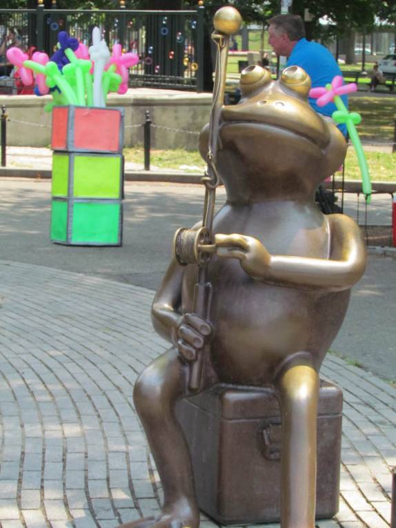 O símbolo da Frog Pond, no Boston Common, o principal parque da capital de Massachusetts, nos Estados Unidos